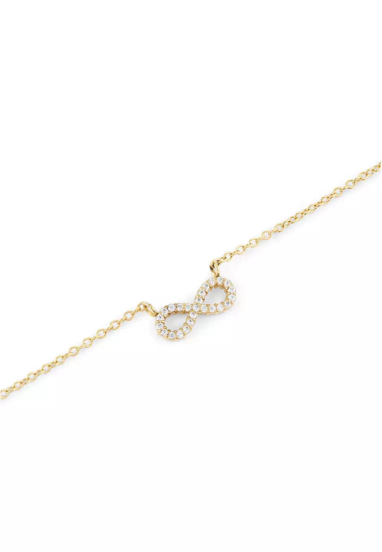 Mirelle Infinity Necklace Gold Unisex Necklace for women and men stainless steel crystal Necklace DW Official Authentic Original
