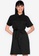 ZALORA BASICS black Shirt Dress with Tie 3C5FFAA07820FAGS_1