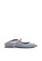 House of Avenues grey Ladies Stripe Print Flat Mule Embellished Ring Toe 4396 Light Grey CDED7SHFF3485BGS_1