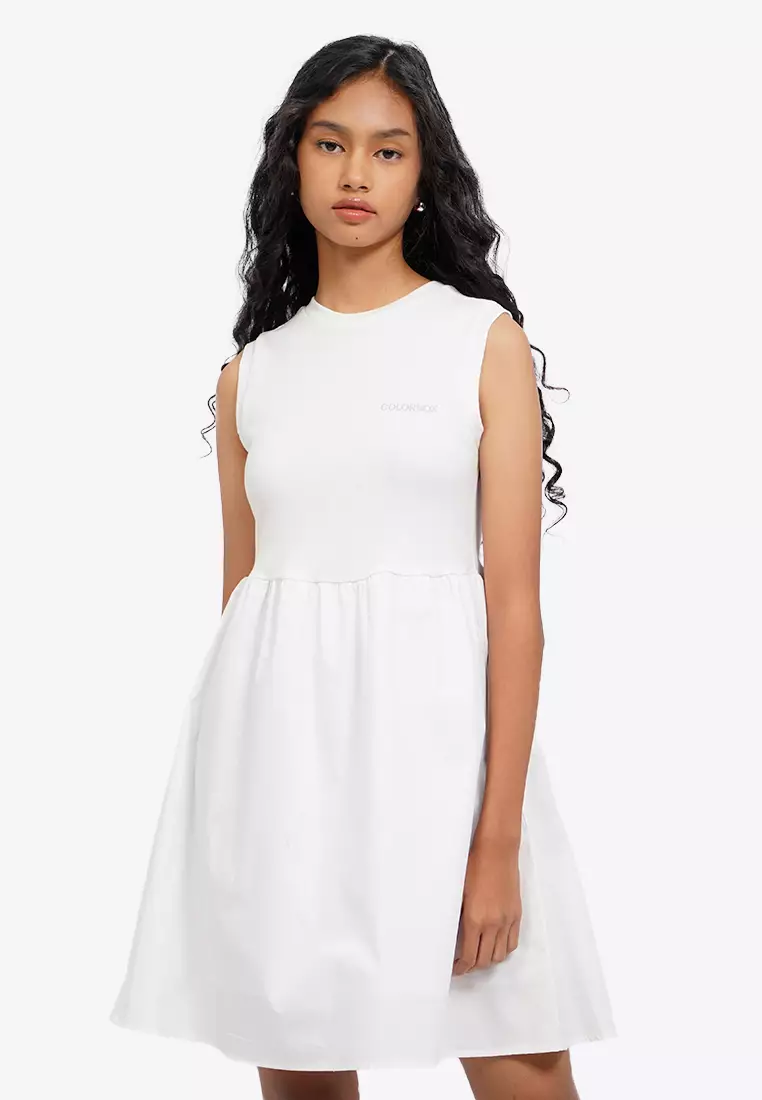 Contrast Sleeveless Mini Dress