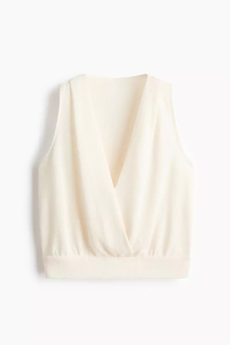 Knitted wrap top