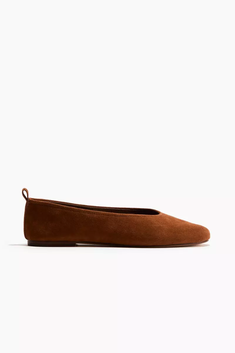 Suede ballet flats