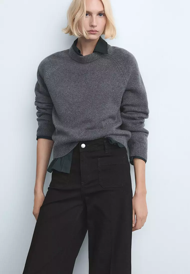 Wide-Leg Jeans With Pockets
