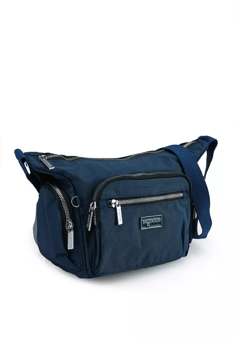 Metallic Series Crinkle Nylon Crossbody Bag