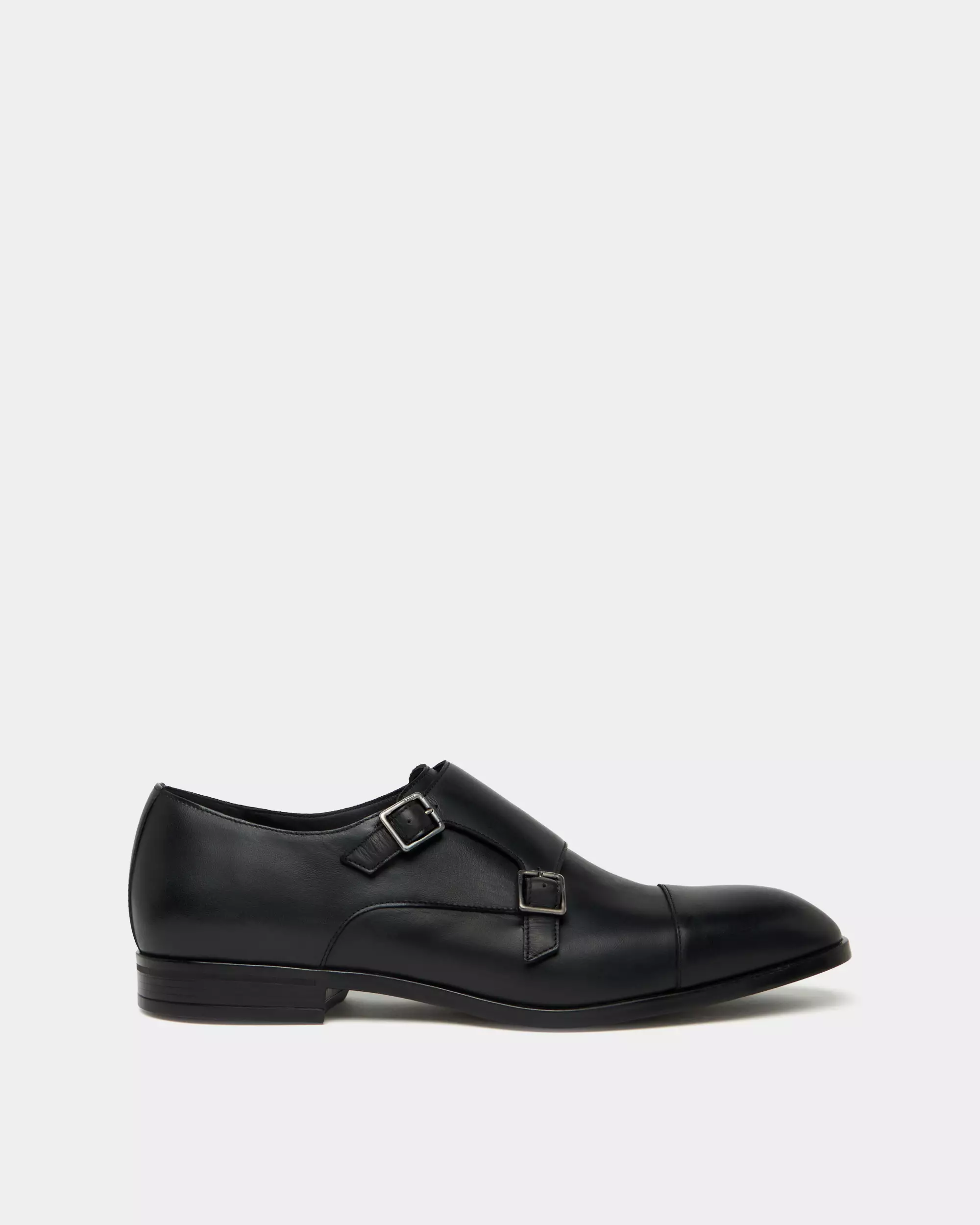 Bally Onizy Double Monk Strap In Leather - Black