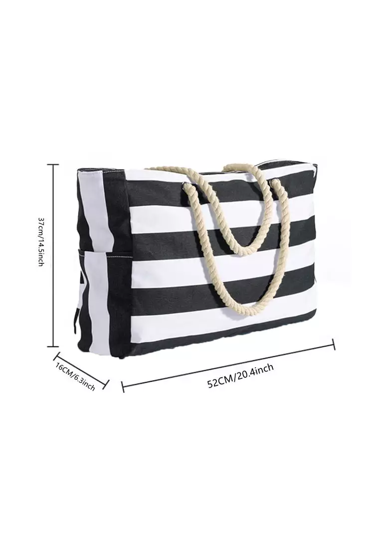 Waterproof Beach Bag 52x37x16cm - Black