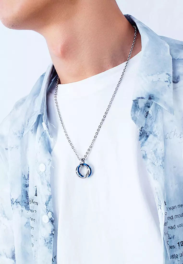 Couples Pendant Necklace 1 Set