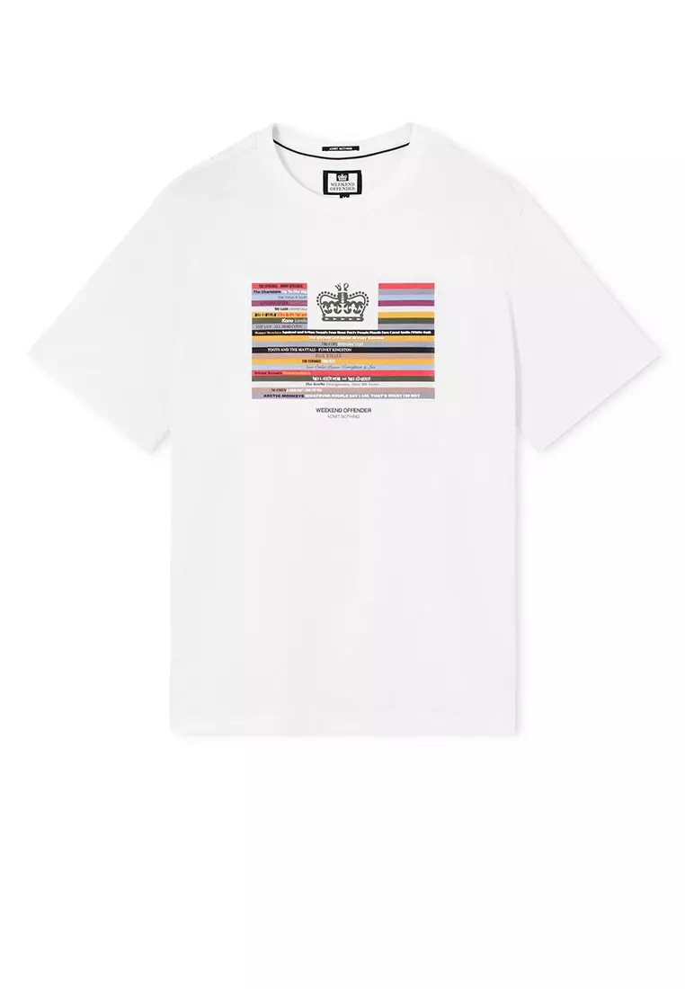 MENS WHITE VINYL GRAPHIC TEE
