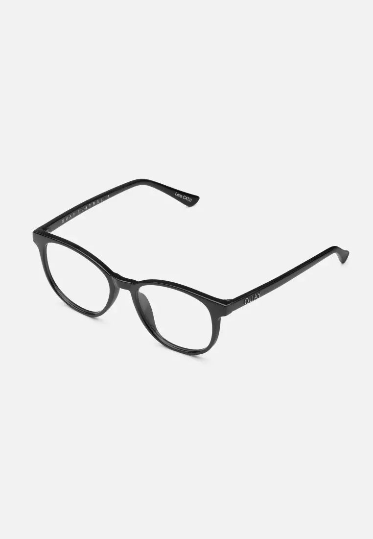 QUAY Blueprint Blue Light Glasses - Black/Clear