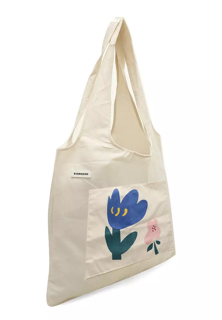 Jesika ToteBag Motif Grafik Made of High Quality Material - Bunga Biru