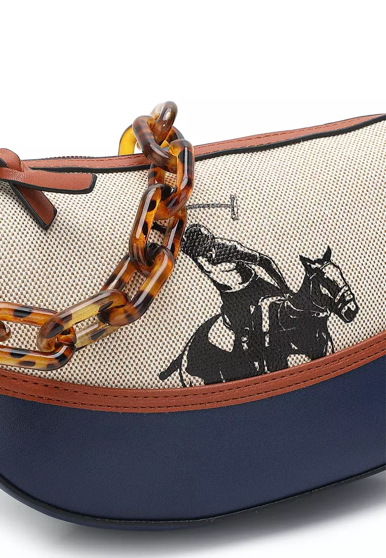 Women's Top Handle Bag / Sling Bag / Crossbody Bag - Blue