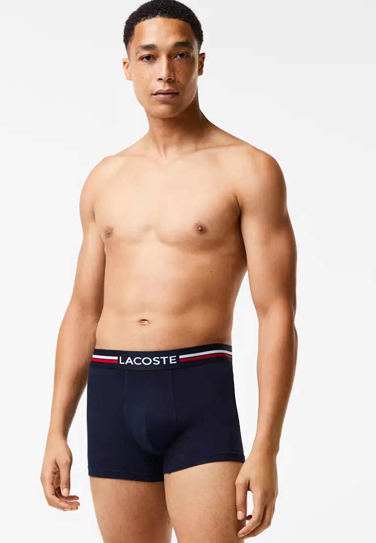 Buy Lacoste Pack Of 3 Iconic Boxer Briefs Three-Tone Waistband 2024 Online