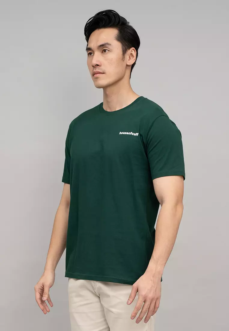 Houseofcuff T-shirt Kaos Polos Pendek Hijau Gelap Tersedia Size S-4XL