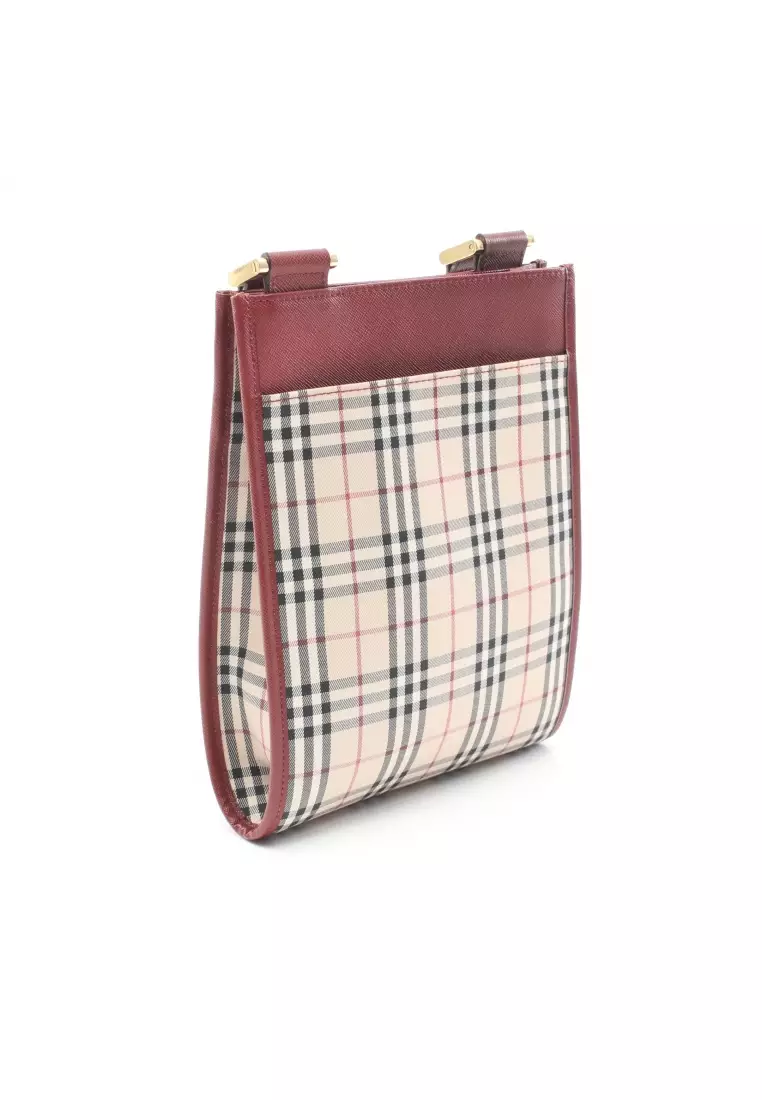 Burberry check shoulder bag sales