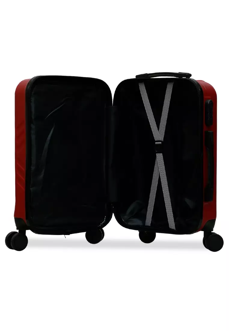 Carlton Koper Unisex Size 20 Inch Suitcase Large Compartment Material ABS+PVC Coated ORIGINAL - Red