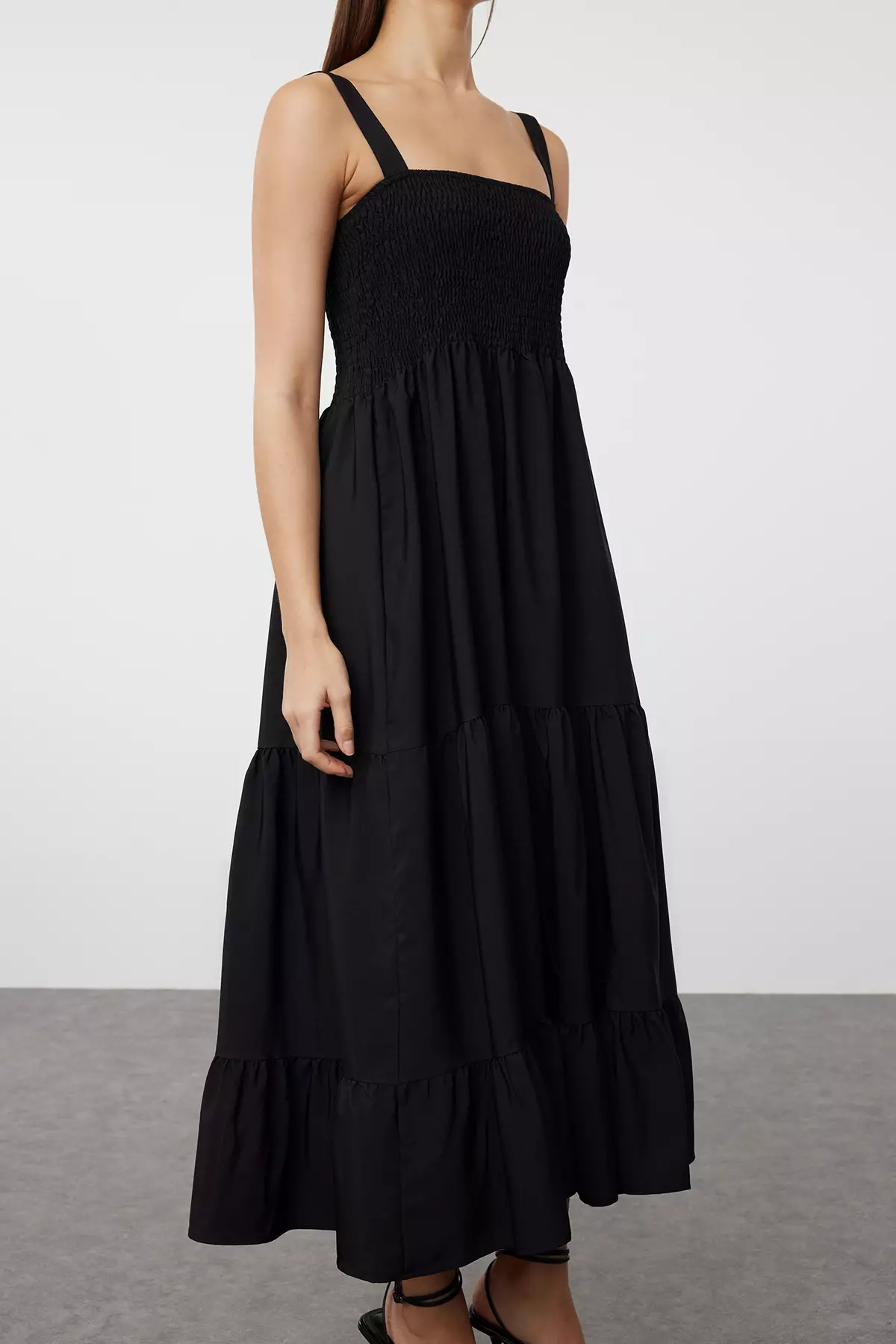 Square Neck Midi Dress