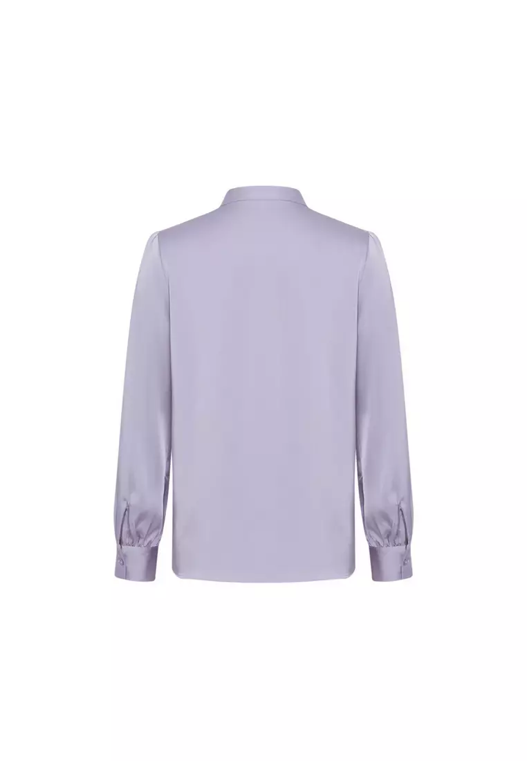 Polyester Stand Collar Blouse
