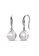 Her Jewellery white and silver Pearl Hook Earrings - Made with premium grade crystals from Austria HE210AC87HNOSG_1