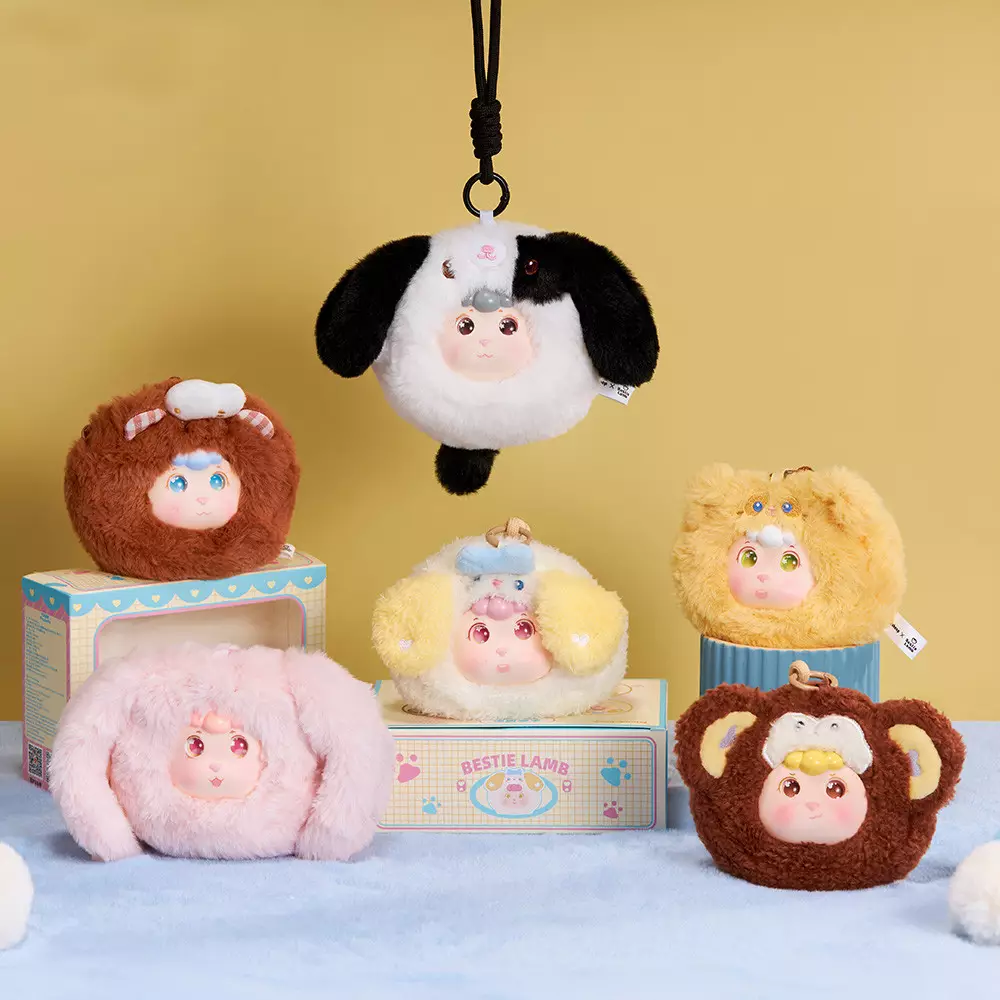 Friendsheep Gantungan Kunci Plush Purse Puppy - Kuning
