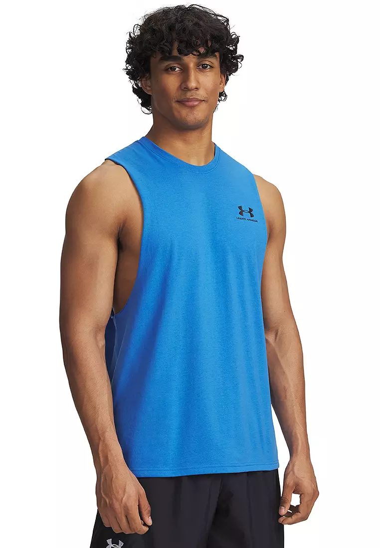 Left Chest Cut-Off Tank Top