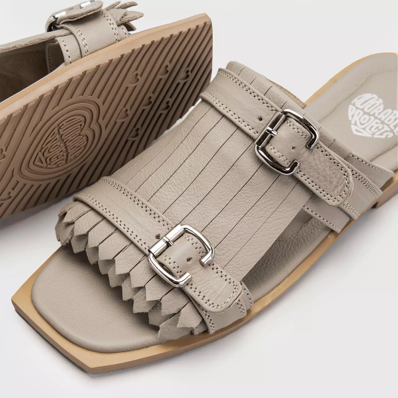 Glisa Sandals Genuine Leather Grey