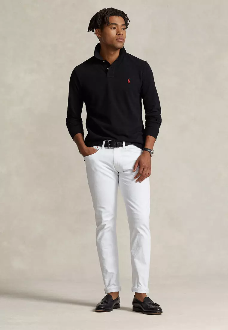 Custom Slim Fit Long Sleeve Polo Shirt
