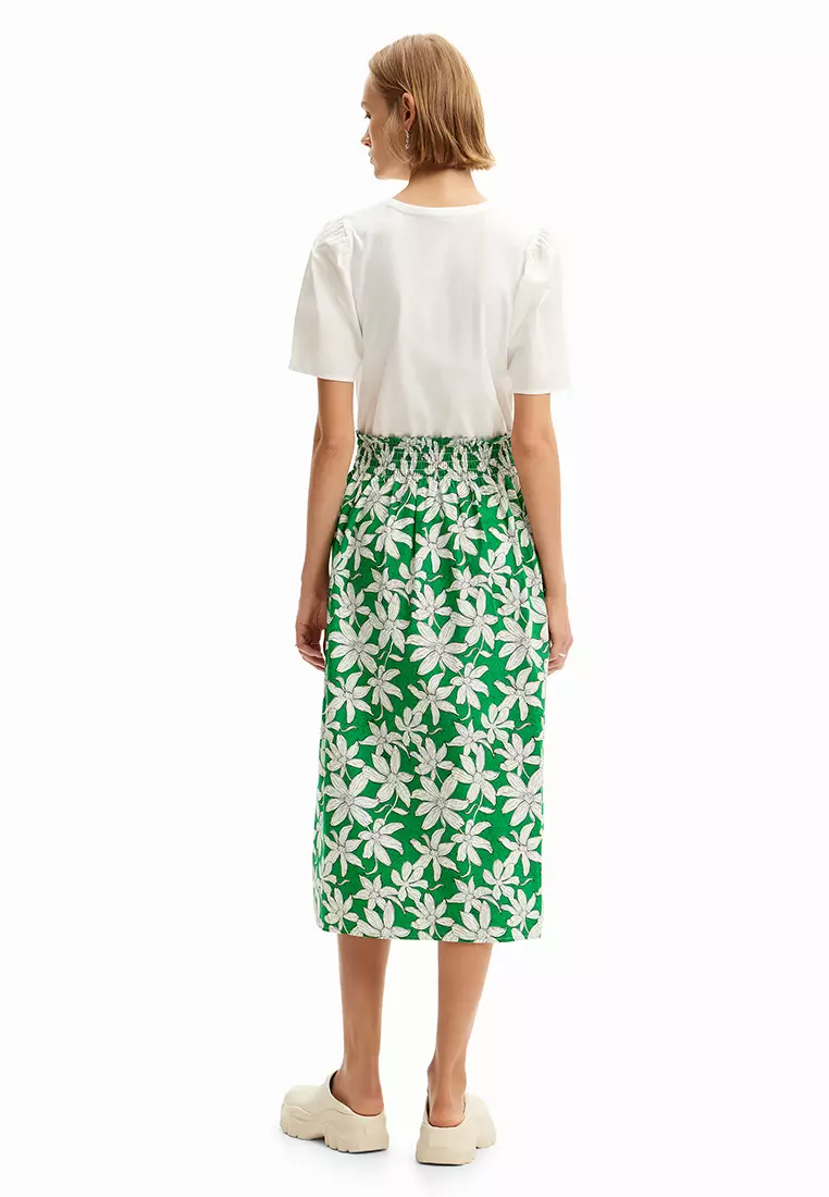 Desigual Woman Combination floral midi dress.