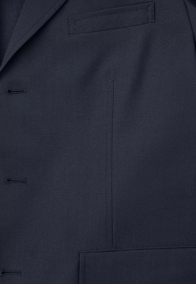 Unstructured Lightweight Wool Blazer - Regular