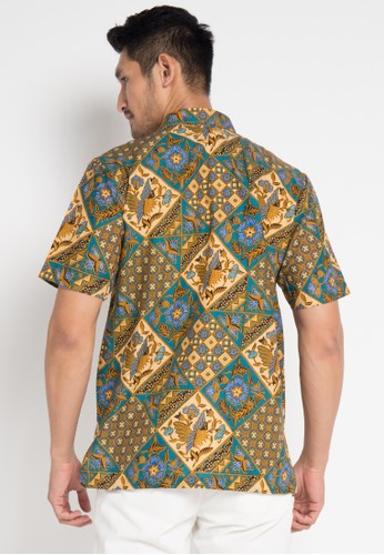 Jual Danar Hadi Kemeja Pendek Batik Print Motif Tambal 