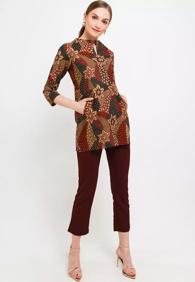 BATIK TALENTA EXCLUSIVE batik wanita blous KUNING w365