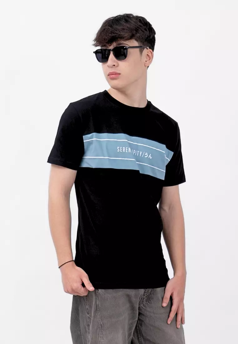 Ryusei Kaos Pria Serendipity Black