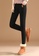 A-IN GIRLS black Elastic Waist Warm Casual Pants (Plus Cashmere) D08C6AA3CCCF5EGS_2