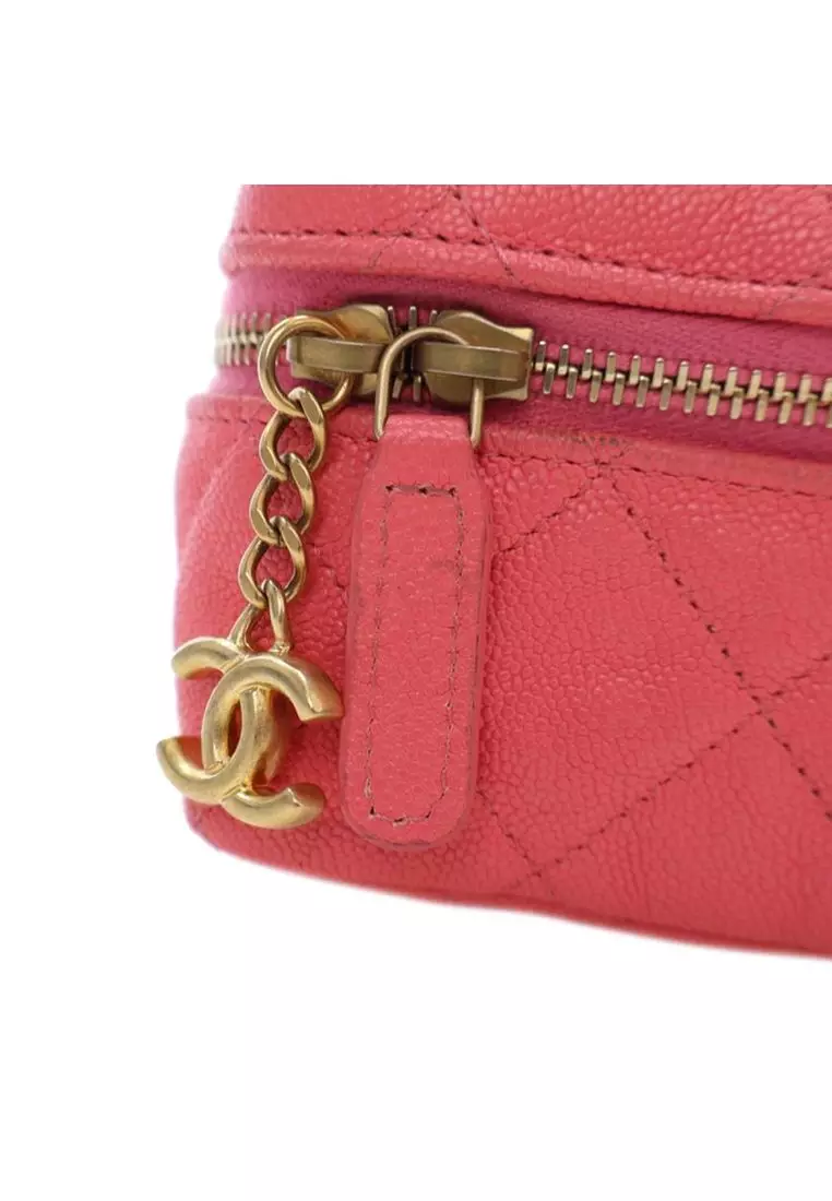 Pre-Loved Chanel Mini Cc Caviar Top Handle Vanity Case
