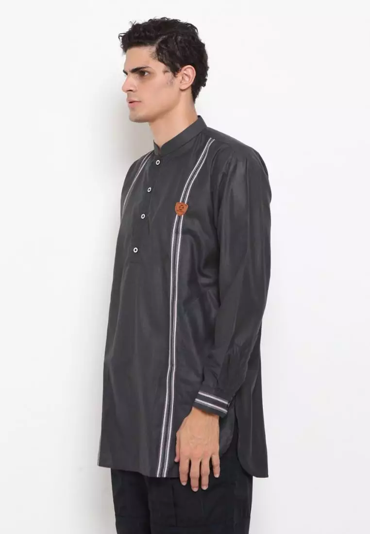 Zayidan Baju Koko Gamis Muslim Pria Wahab - Abu Tua