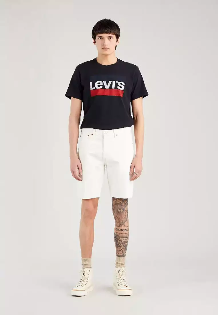 Levi ripped sale jean shorts mens