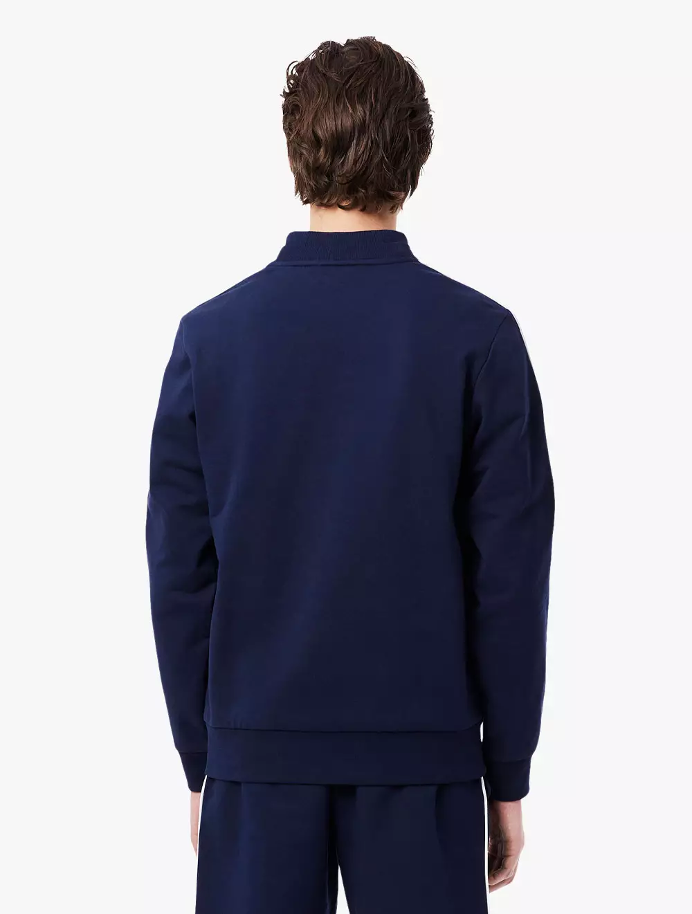 Logo Trim Fleece Sweatshirt - Blue