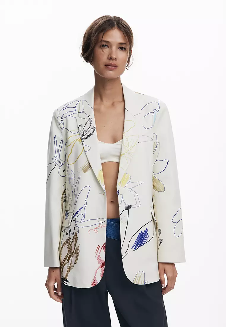 Blazer with strokes