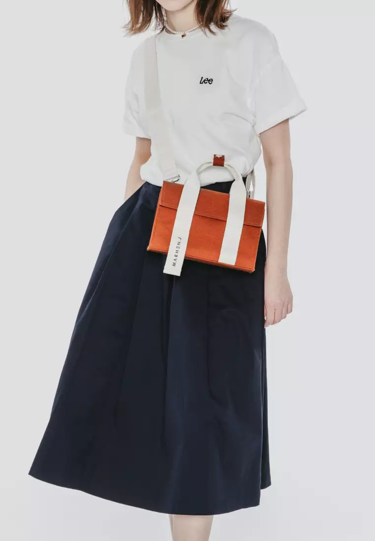 ROY NANO Canvas Crossbody Bag Brick Orange