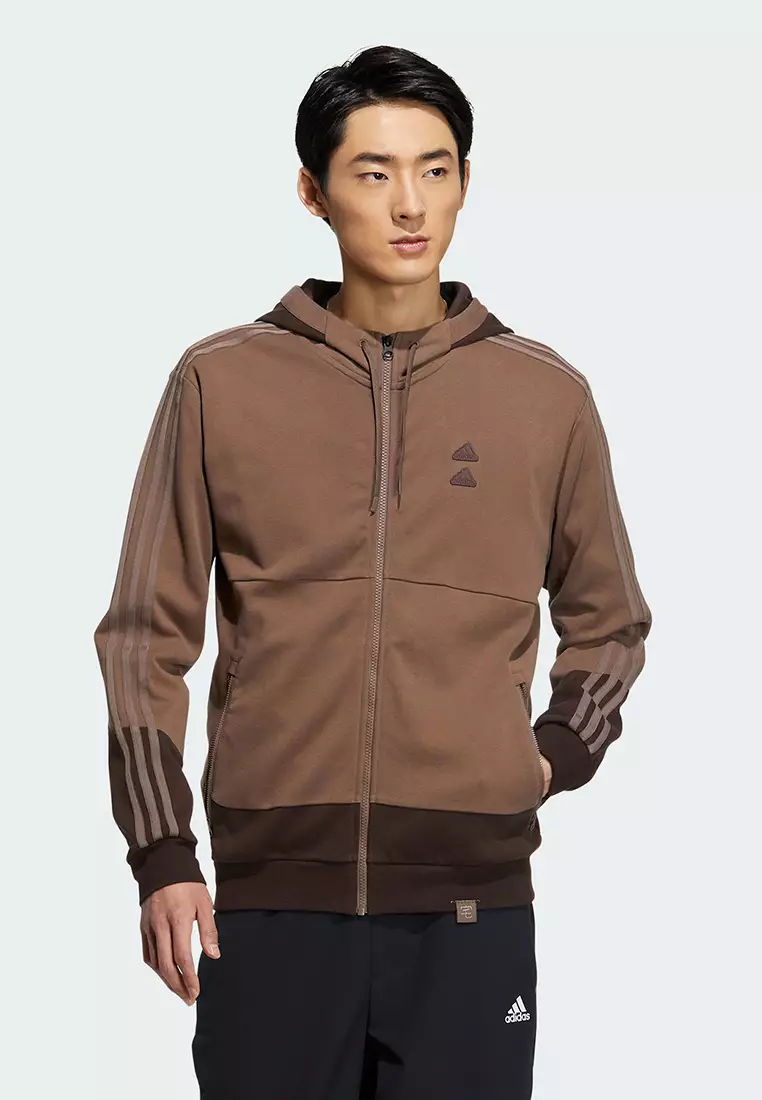 Adidas knit deals fleece jacket