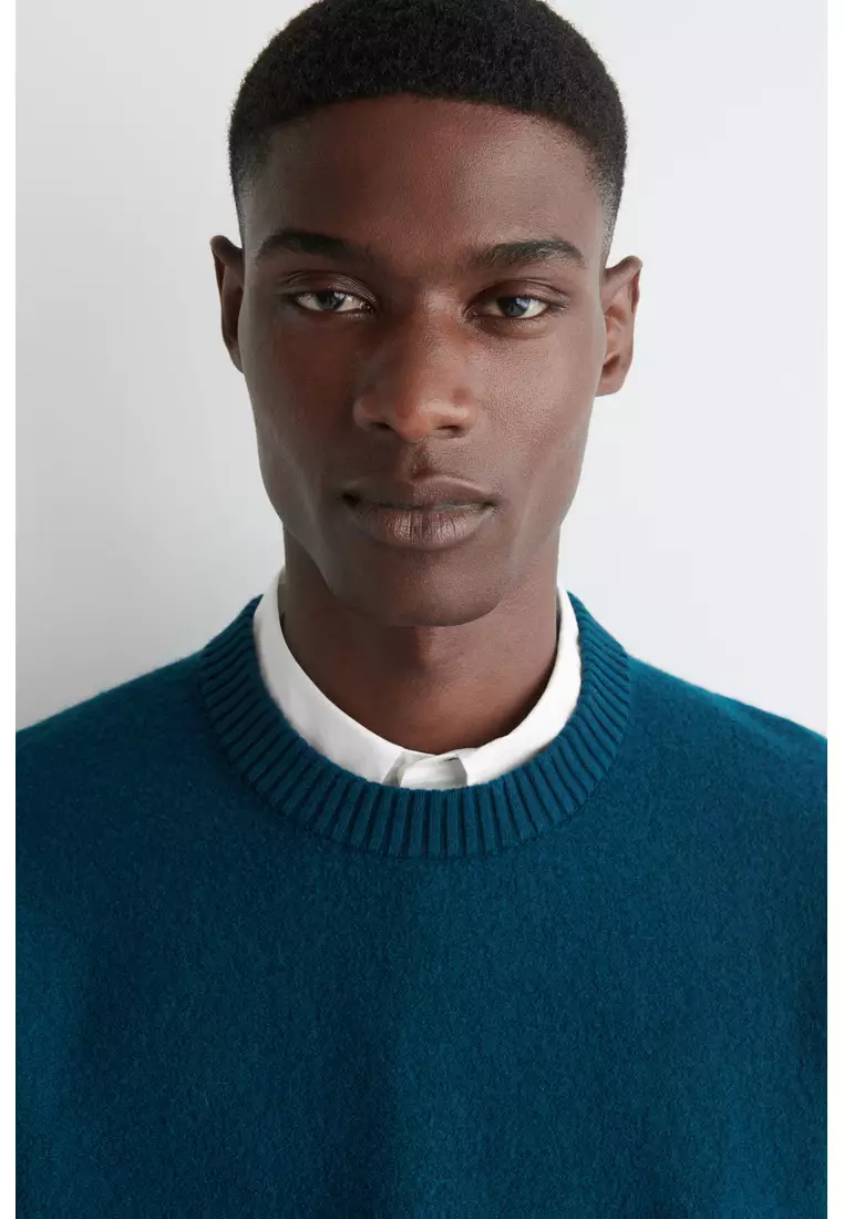 BOILED-WOOL CREW-NECK JUMPER