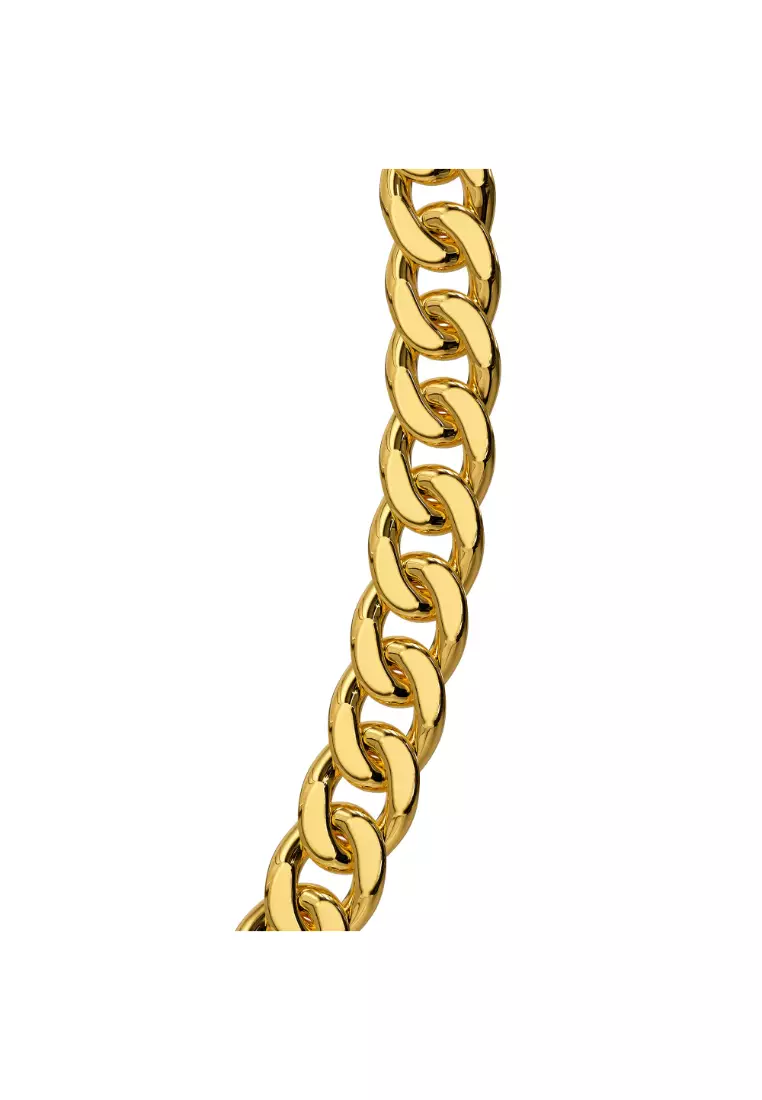 Curb Chain Link Gold Plated Necklace