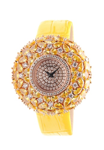 Crisathena yellow 【Hot Style】Crisathena "Macaron" Fashion Watch in Yellow for Women DB6D3AC4DF3E51GS_1