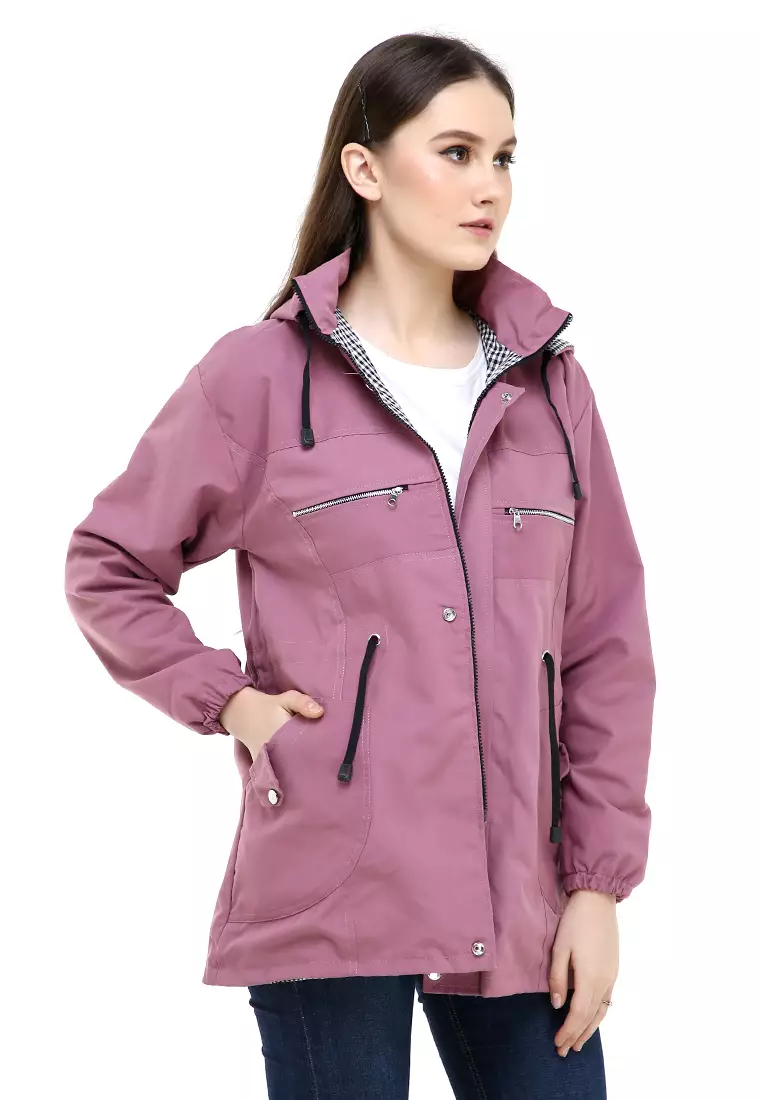 Hardwin Jaket Wanita Adventure Casual Longsleeve Jacket Outer Material Baby Canvas ORIGINAL - Purple