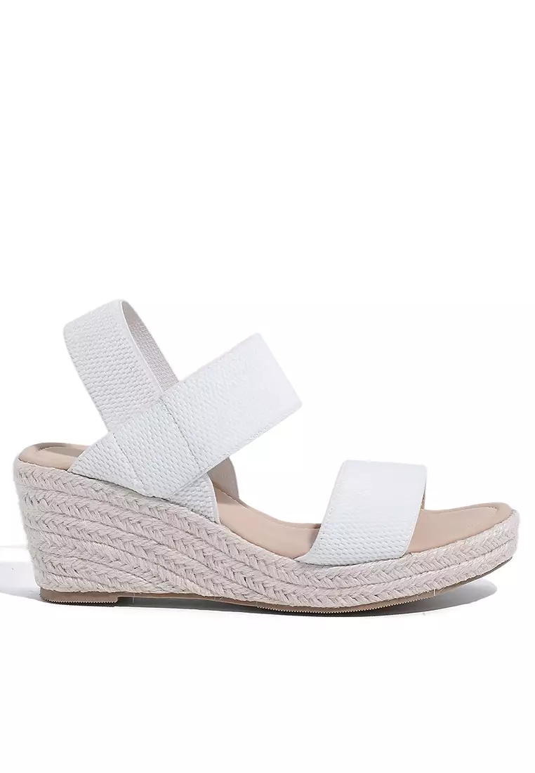 White espadrille wedges open toe online