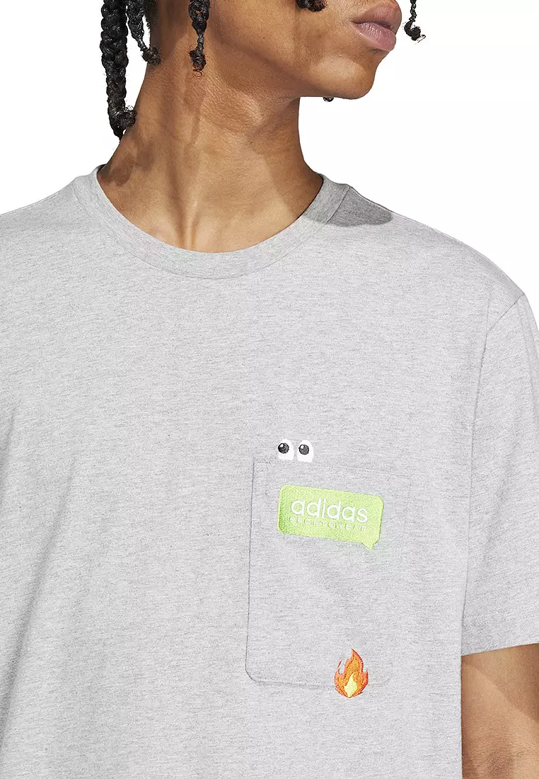 網上選購ADIDAS Remoji Pocket Graphic Tee 2025 系列| ZALORA香港
