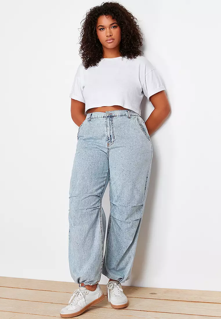 Denim Jeans with Stopper Detail
