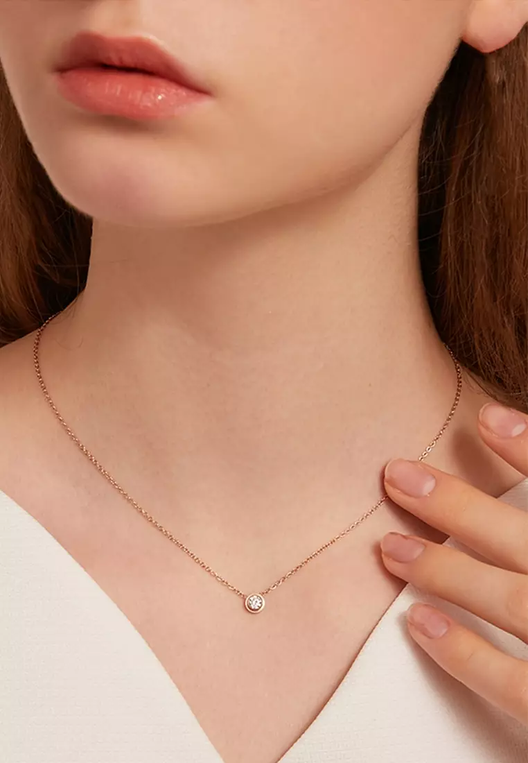 Lux Necklace + Luisa Bracelet + Lux Earring Jewellery Set of 3 in Rose Gold