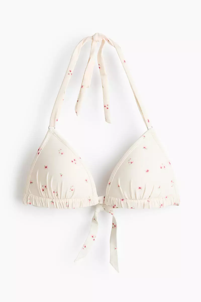 Push-up triangle bikini top