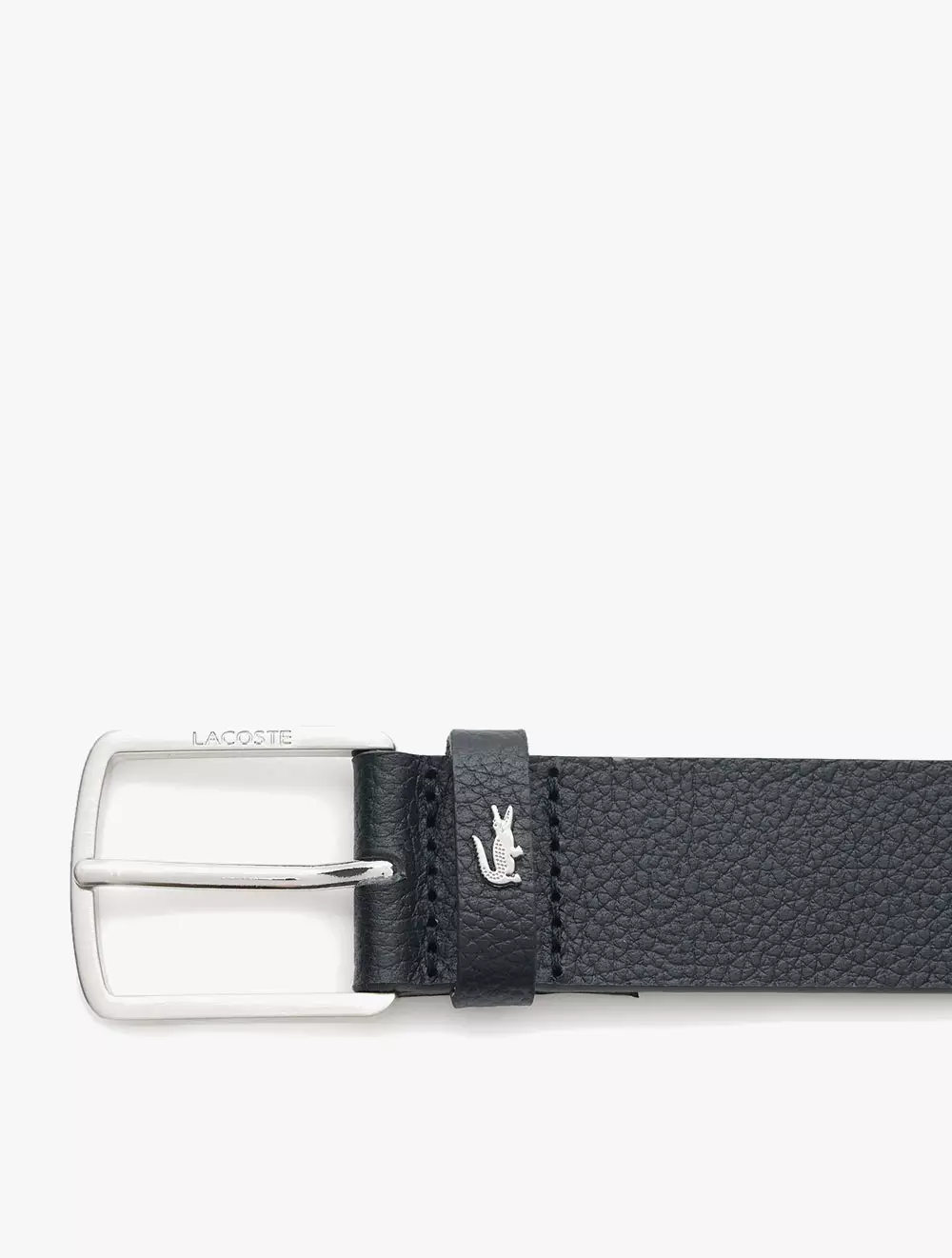Grained Leather Belt - BLACK