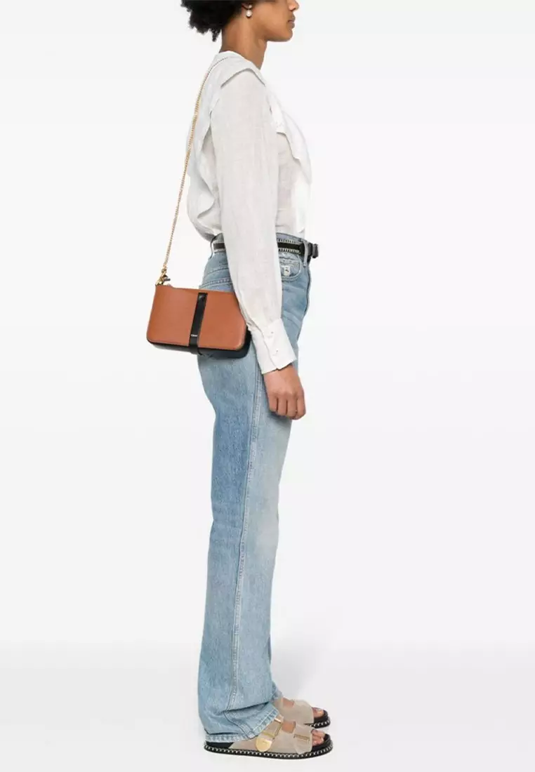 Marcie Pouch Crossbody Bag in Tan